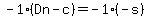-1%28Dn-c%29=-1%28-s%29