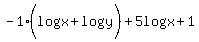 -1%28log%28x%29%2Blog%28y%29%29%2B5log%28x%2B1%29