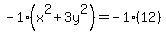 -1%28x%5E2%2B3y%5E2%29=-1%2812%29