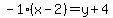 -1%28x-2%29=y%2B4