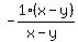 -1%28x-y%29%2F%28x-y%29