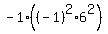 -1%2A%28%28-1%29%5E2%2A6%5E2%29