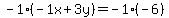 -1%2A%28-1x%2B3y%29+=+-1%2A%28-6%29