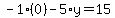 -1%2A%280%29-5%2Ay=15