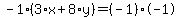 -1%2A%283%2Ax%2B8%2Ay%29=%28-1%29%2A-1