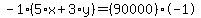 -1%2A%285%2Ax%2B3%2Ay%29=%2890000%29%2A-1