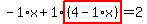 -1%2Ax%2B1%2Ahighlight%28%284-1%2Ax%29%29=2