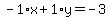 -1%2Ax%2B1%2Ay=-3