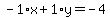 -1%2Ax%2B1%2Ay=-4