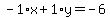 -1%2Ax%2B1%2Ay=-6