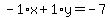 -1%2Ax%2B1%2Ay=-7