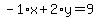 -1%2Ax%2B2%2Ay=9