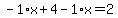 -1%2Ax%2B4-1%2Ax=2