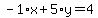 -1%2Ax%2B5%2Ay=4