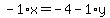 -1%2Ax+=+-4+-+1%2Ay