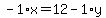 -1%2Ax+=+12+-+1%2Ay