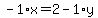 -1%2Ax+=+2+-+1%2Ay