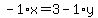 -1%2Ax+=+3+-+1%2Ay