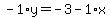 -1%2Ay=-3-1%2Ax