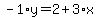 -1%2Ay=2%2B3%2Ax