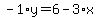 -1%2Ay=6-3%2Ax