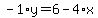-1%2Ay=6-4%2Ax