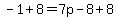 -1%2B8=7p-8%2B8