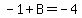 -1%2BB=-4