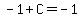 -1%2BC+=+-1