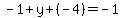 -1%2By%2B%28-4%29=-1