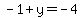 -1%2By=-4