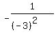 -1%2F%28%28-3%29%5E%282%29%29