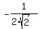 -1%2F%282%2Asqrt%282%29%29