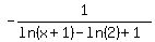 -1%2F%28ln%28x%2B1%29-ln%282%29%2B1%29