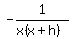 -1%2F%28x%28x%2Bh%29%29