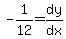 -1%2F12=expr%28dy%2Fdx%29