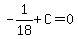 -1%2F18%2BC=0