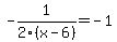 -1%2F2%28x-6%29=-1