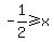 -1%2F2%3E=x
