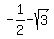 -1%2F2+-+sqrt%283%29
