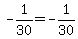 -1%2F30+=+-1%2F30