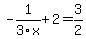 -1%2F3x%2B2=3%2F2