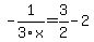 -1%2F3x=3%2F2-2