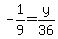 -1%2F9=y%2F36