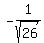 -1%2Fsqrt%2826%29