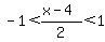 \"-1%3C%28x-4%29%2F2%3C1\"