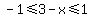 -1%3C=3-x%3C=1