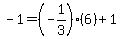 -1=%28-1%2F3%29%286%29%2B1