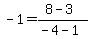 -1=%288-3%29%2F%28-4-1%29