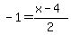 -1=%28x-4%29%2F2